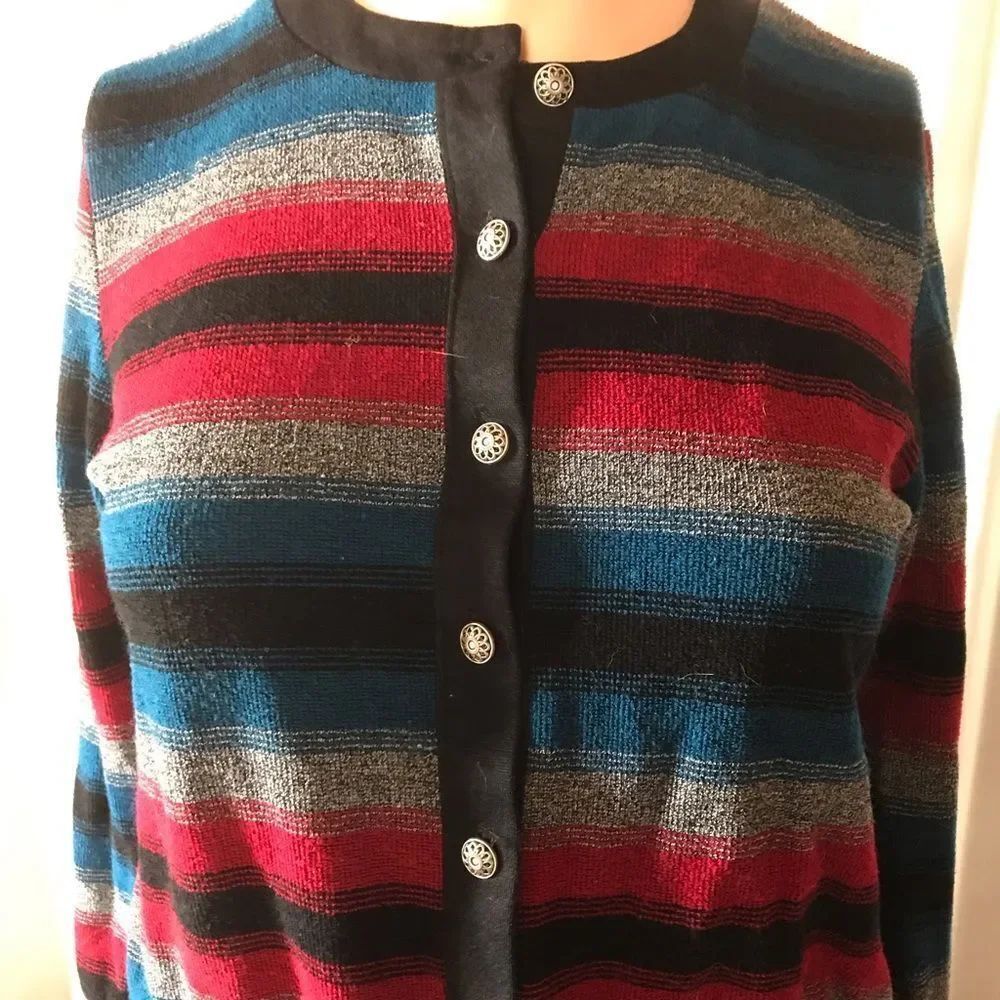 Alfred Duner Stripped Button Down Top sz. L